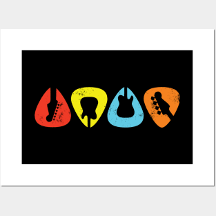 Guitar Picks Colorful Theme Posters and Art